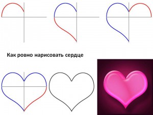 Как ровно нарисовать сердце 