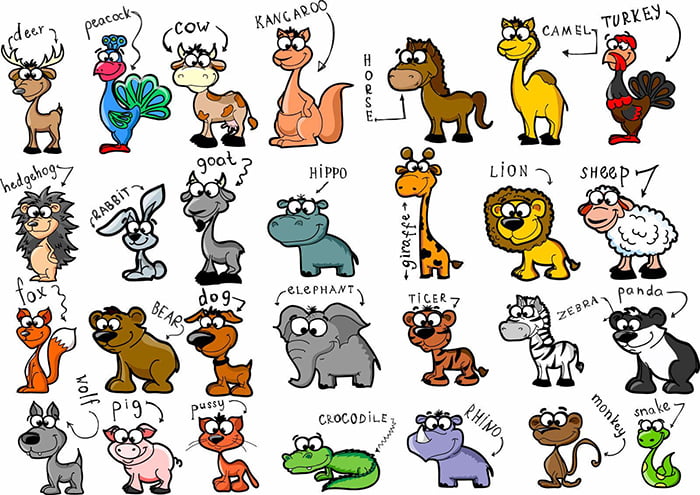 Названия животных на английском языке