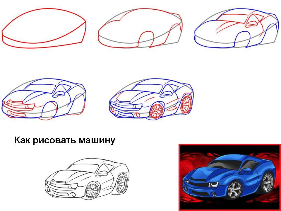 Как рисовать машину